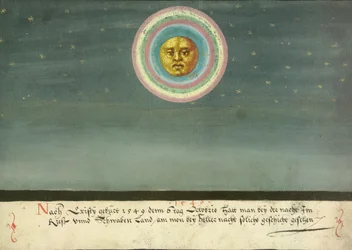 Augsburg Book of Miracles — Folio 163- Moon Halo over Swabia